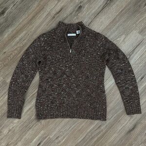 LIZ CLAIBORNE Zip Up Collared Sweater